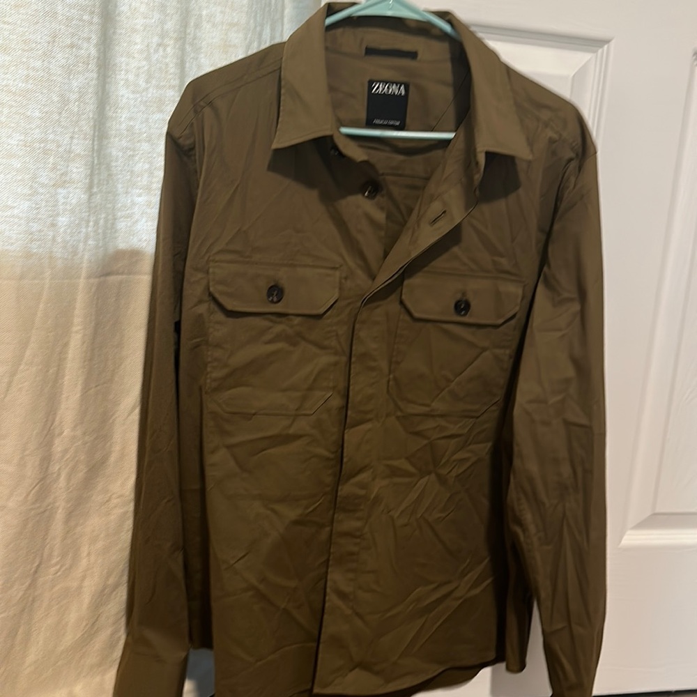 Zegna
chest flap-pocket detail shirt